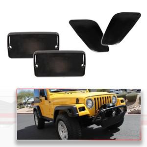 T39c-앞 범퍼 신호 및 Jeep Wrangler TJ 1997-2006 용 전면 펜더 사이드 마커 라이트 커버 키트 55157033 A