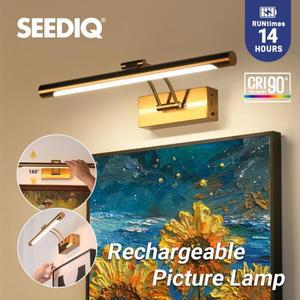 벽걸이LED시계 디지털벽시계 대형 전자 인테리어 충전식 LED 벽 램프 40CM 무선 4400mAh 그림 조명 원격 제