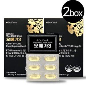 닥터체크 원퍼데이 맥스 초임계 알티지 오메가3 30캡슐 2박스 (2개월분)