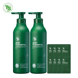 저스트TS 탈모증상비듬완화 샴푸 500g x 2개+6g x 8개 미세먼지 세정