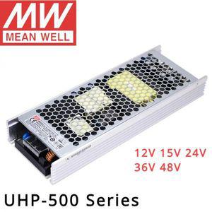 직류전원장치 MEAN WELL 슬림 DC 스위칭 전원 장치 LED 드라이버 UHP-500 PFC Meanwell 12V 15V 24V 36V 48