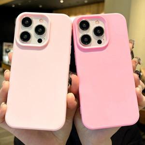 캔디   폰 케이스 for iPhone 16 12 14 13 15 Pro Max 14Plus 카메라 범퍼  방지 매트 커버 Coque
