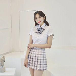 교복몰 라이트퍼플 체크 스커트학생 치마 여성