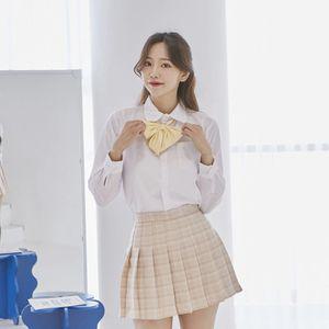 교복몰 옐로우 체크 스커트학생 치마 여성