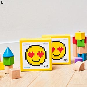 플렉처 이모지 시리즈 실리콘 비즈블록 소근육발달 부드러운 다용도 픽셀아트 놀이완구 조립 어린이 장난감