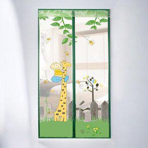 고품질 게더릭 기린 문 모기장 (100x210cm) 자석문발모기장 여름방충도어 여름모기장 (WFHSBA4)