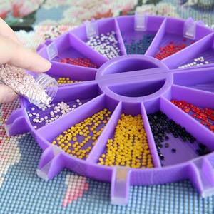 보석십자수펜 보석십자수도구 부자재 DIY 다이아몬드 페인팅 트레이 팬 모양의 다기능 플립 드릴 세트 DIY