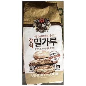 강력밀가루(백설 1k)X2/업소용/박력분/강력분/곰표/밀가루/찰밀가루/중력분/듀럼밀/우리밀/밀가루1KG/강력