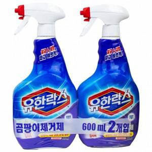 유한락스 제거제 2개입 600ml 곰팡이 세정제 변기 주방 찌든때 청소 욕실