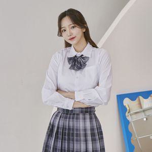 교복몰 심플 포켓 긴팔 블라우스 교복셔츠 교복 학생