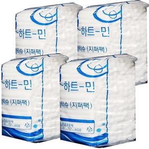 지퍼백포장 70T 600매(4x150매) 대용량 식당 업소용물티슈