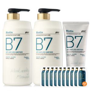 B7 탈모 헤어팩 1000ml+1000ml+200ml+샴푸10매