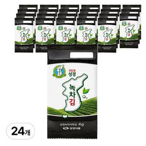 지도표 성경김 녹차 식탁김 4g 12봉+12봉(총24봉)