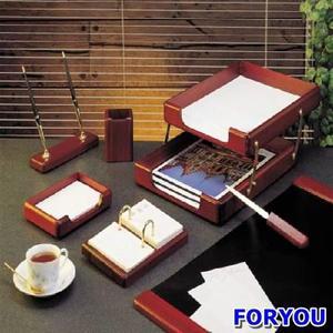 ForU367 우드 데스크 7개 사무용품 책상정리용품 오거나이저