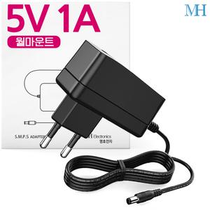 5V 1A 어댑터 (TY0500100KImn) 월마운트 /가정용 AC-DC 직류 전원장치 파워 서플라이 SMPS 정전압/ 5V1A
