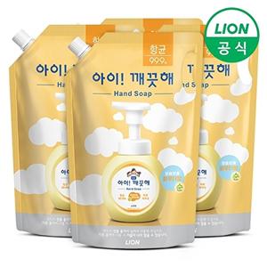 [라이온]아이깨끗해 폼 핸드워시 대용량 1.8L 스파우트(순) 4개