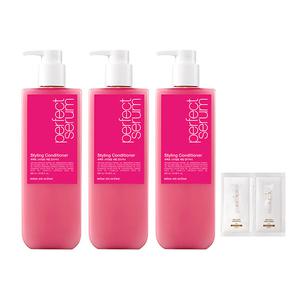 미쟝센 퍼펙트 세럼 컨디셔너 스타일링, 680ml, 3개 + (살롱10 샴푸, 6ml, 손상+트리트먼트, 6ml, 손상), 1개