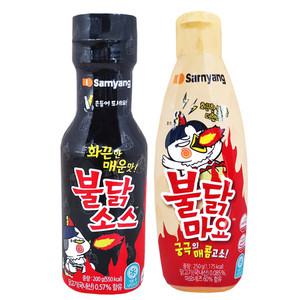 삼양 불닭소스 200g 1개+불닭마요네즈 250g 1개 , 매운 화끈한 핫소스 캡사이신