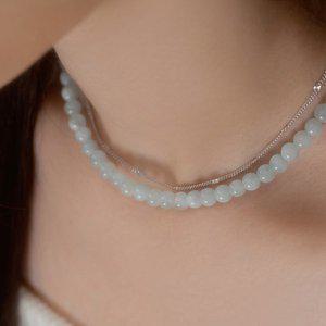 [윙블링]14k 골드필드 천연 아쿠아마린 초커 목걸이 (2size) W