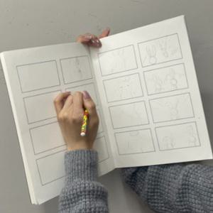 8컷 스토리보드 콘티북 아이디어노트 A4 드로잉 그림 만화 웹툰노트 학교 학생
