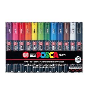 미쯔비시 포스카 마카세트 1M 12색 PC1M12C 다용도 마카