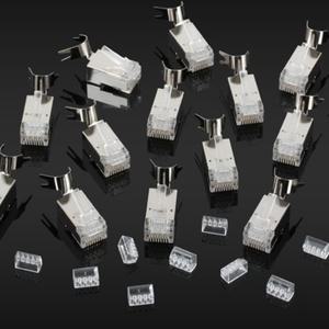 카테고리 6 7 RJ45 8P8C 플러그100P 랜선단자 제작 STP 모듈 핀 대용량 23AWG 커넥터 CAT6A 세트 CAT7 랜케