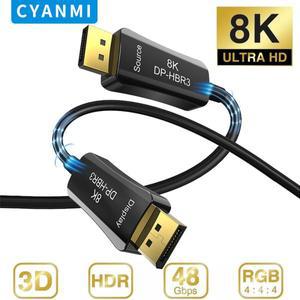 CYANMI DP 1.4 AOC 광학 케이블 디스플레이 포트 1.4 케이블 8K  60Hz 4K  144Hz HBR3 32.4Gbps 디스플레이