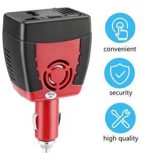 차량용 담배 전원 공급 장치 인버터 어댑터, 150W, 12V DC에서 220V, 110V AC 라이터, 0.5/2.1A USB 충전기