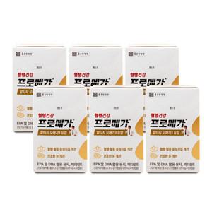 종근당 프로메가 알티지rTG오메가3듀얼 6박스(6개월분) 장용성 불포화지방산 눈+혈행건강