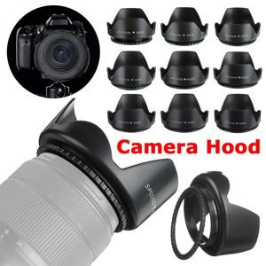 완벽호환 니콘 캐논 소니 후지 올림푸스 DSLR 카메라용 나사 햇빛가리개 렌즈 후드, 49mm, 52mm, 82mm
