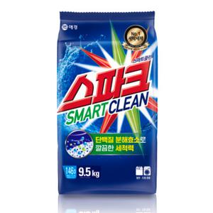 애경 스파크 스마트 클린 가루세제 9.5kg 일반/드럼 겸용 세탁