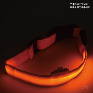 목줄 LED 옐로우 애견