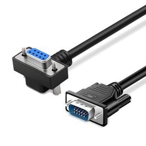 GXMRHWY DB9 직렬 포트 케이블 RS232 직각 여성에서 직선 남성 커넥터(50CM)