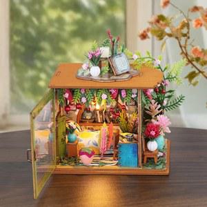 DIY 인형 집 장난감 나무 키트 홈 룸박스 미니어처 케이스 수제 건물 모델 생일 선물