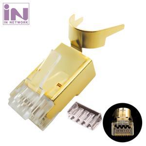 CAT7 STP RJ45 커넥터 관통형 플러그 100pcs