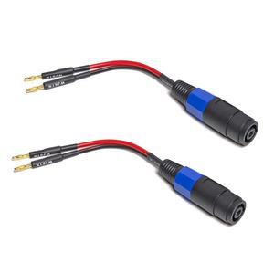 WJSTN Banana Plugs to speakon 스피커 어댑터 케이블스피커에서 바나나 플러그 케이블 12awg 15.2cm(6인치
