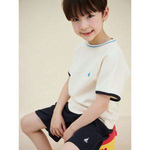 [BEANPOLE KIDS] 와플 반팔 티셔츠 반바지 상하세트  아이보리 (BI5342U070)