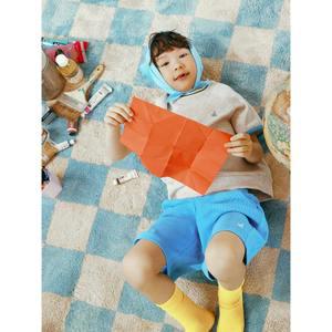 [BEANPOLE KIDS] 와플 반팔 티셔츠 반바지 상하세트  베이지 (BI5342U07A)