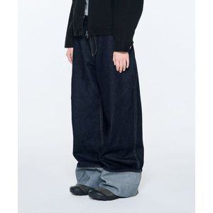 매장정품 THE COLDEST MOMENT TCM roll up denim pants navy 250126 122443