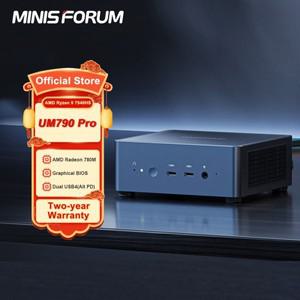 새로운 MINISFORUM UM790 Pro 미니 PC AMD Ryzen 9 7940HS 게임용 창 11 DDR5 5600MHz USB4 WiFi 6E 데스크