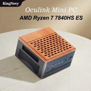 Oculink AMD Ryzen 7 7840HS ES 미니 PC 게임 3*PCIe4.0x4 32GB DDR5 6400MHz 2*2.5G USB4.0 Windows 11 Wi