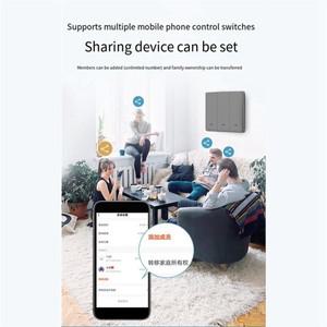 투야 스마트봇A08F-Thoughthome Tuya 스마트 스위치 Wifi 및 Rf 무선 주파수 제로 파이어 라인 그레이