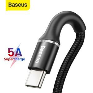Baseus 40W USB 유형 C 케이블 화웨이 메이트 20 10 P30 프로 라이트 5A  충전 3.0 휴대 전화