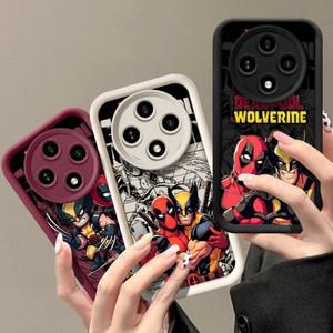 마블 코믹 데드풀 울버린 케이스 Vivo V40 SE V21 V15 V25 V23 5G V30 Pro Y72 Y03 Y36 Y28 X100 X90 X80 X