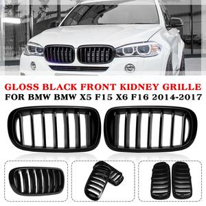 자동차 그릴망 튜닝 BMW 호환 레이싱 그릴용 광택 블랙 그릴 전면 키드니 싱글 라인 X5 F15 X6 F16 X5M F85
