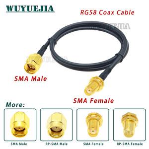 SMA 암수-SMA 암수 동축 케이블 RP 플러그 와이파이 안테나 연장 커넥터 피그테일 어댑터 RG58 50ohm