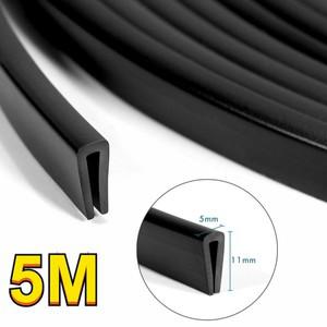 자동차 범용 도어 에지 가드 U 모양 트림 고무 씰, 몰딩 프로텍터, 보호 헤밍, 5M, 11mm x 5mm