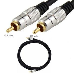영상선 RCA 서브 우퍼 케이블 1 Male to 오디오 비디오 디지털 아날로그 이중 차폐 Hi Fi