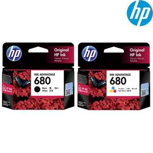HP F6V26AA F6V27AA 세트 (정품) NO.680 검정+컬러 잉크/DC