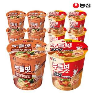 농 심 누들핏 2종  김치사발면4개+얼큰우동4개)